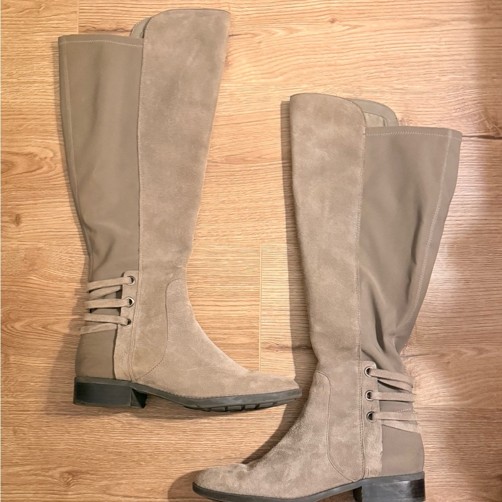 Lucky Brand Over the Knee Tan Boots